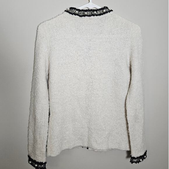 White House Black Market Pearl Detail Cardigan Sweater Sz XS - Picture 7 of 13